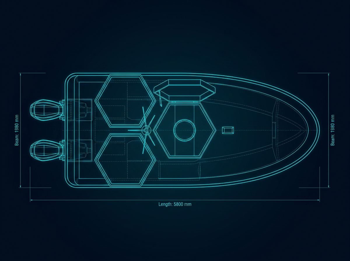 Hex-bay deck — top schematic